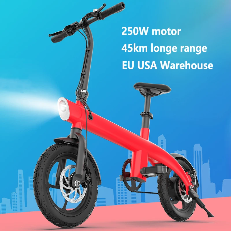 Europa Usa Warehouse Electronic Bicycle Folding Price 250w 36v 45km Ragne Small Ebike Velo Electrique Pliant Electric City Bike