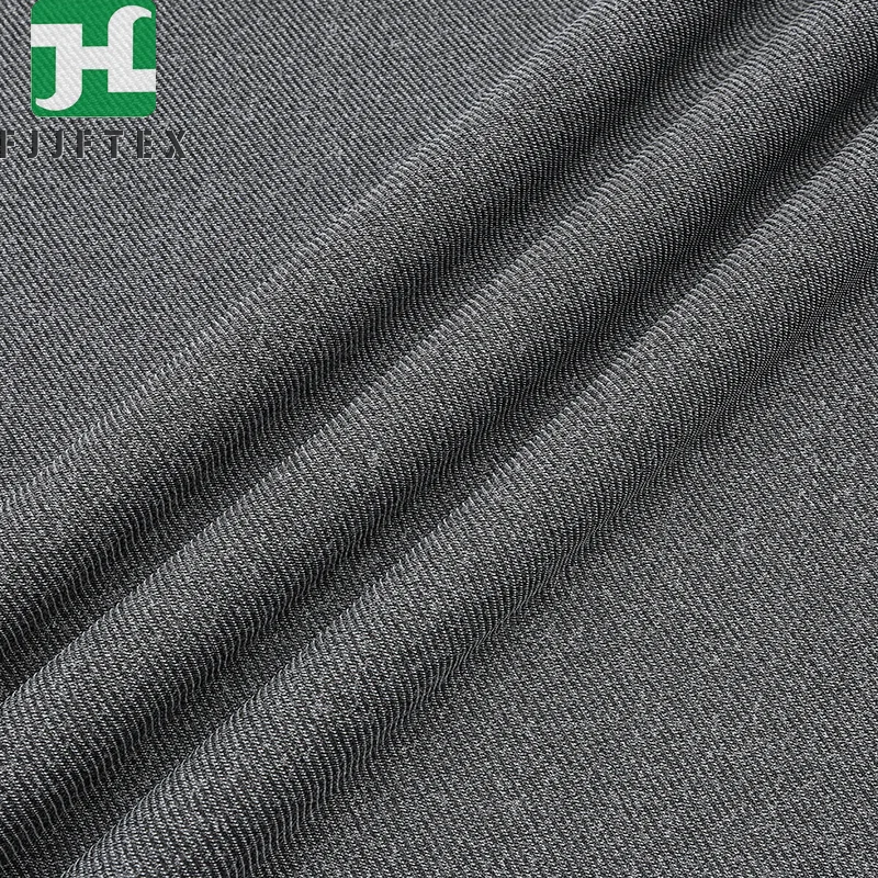 2023 Free Sample strech terry fabric 95 polyester 5 elastane heather grey imitation cotton twill