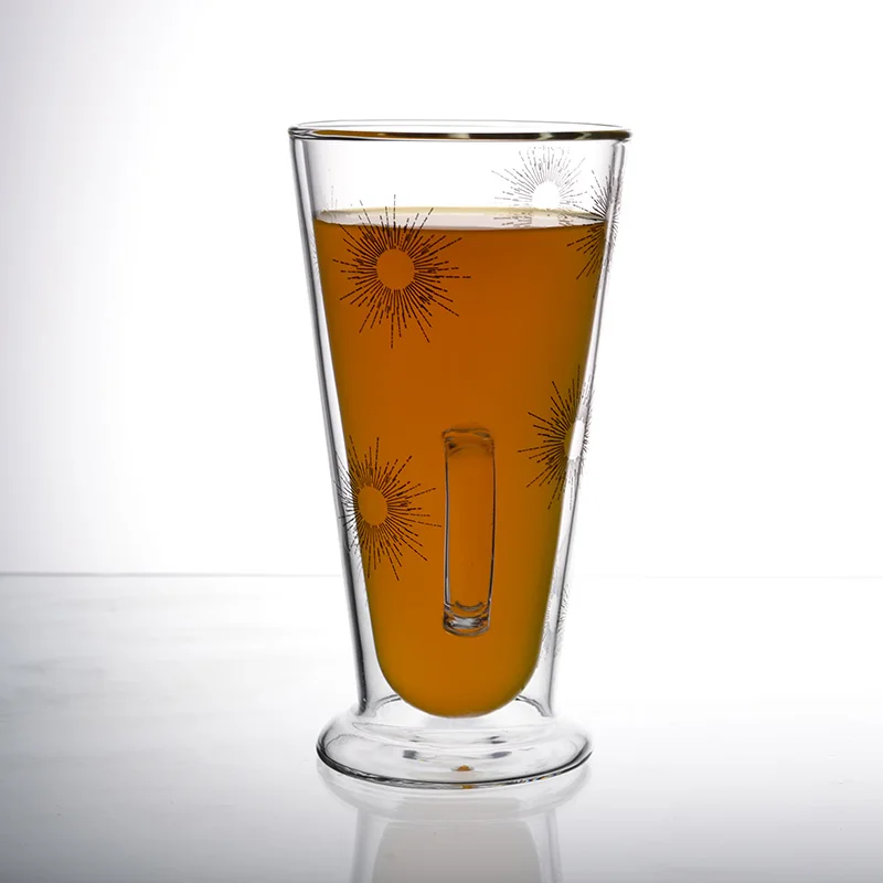 Coffee Cup Latte Glasses Hot Drink Cafe Mugs with Handle for Milk Juice Ice Cream Latte, Cappuccino, Espresso, and Hot Chocolate