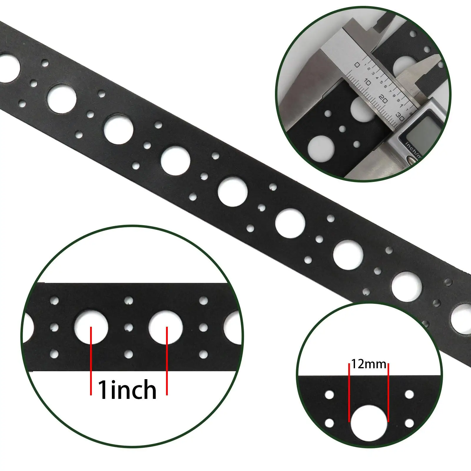 50m/roll,Plastic mounting strip for 12mm pixel nodes,1 inch(25mm) hole spacing;for pixel christmas tree use