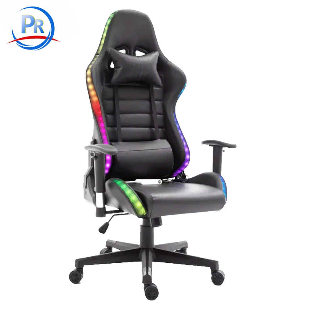 Heated RGB Gaming Chair RGB light Rscing Chair RGB Gamer Chairs