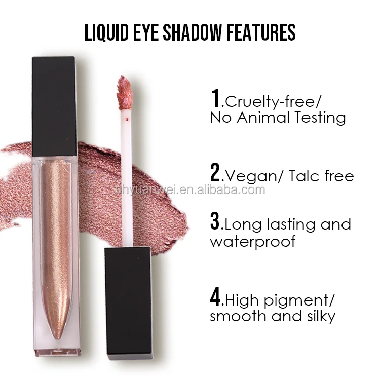 N09 Makeup private label metallic liquid eyeshadows liquid glitter eye shadow private label