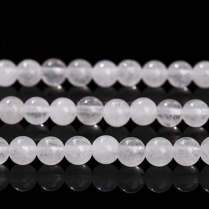 JD GEMS Semi Precious 4mm Natural Crystal Quartz Jade Jasper Agate Small Size Round Loose Stone Beads for Jewelry Making