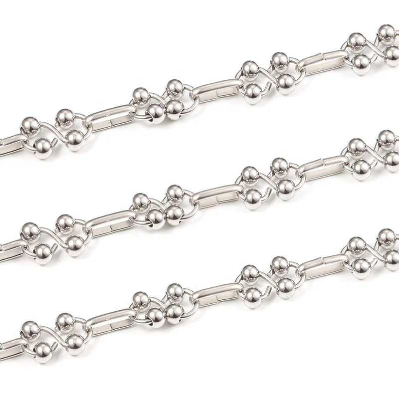 Spool Roll by Meter Stainless Steel Silver Necklace Fashion Body Chains for Jewelry Making Jewelry Findings Component