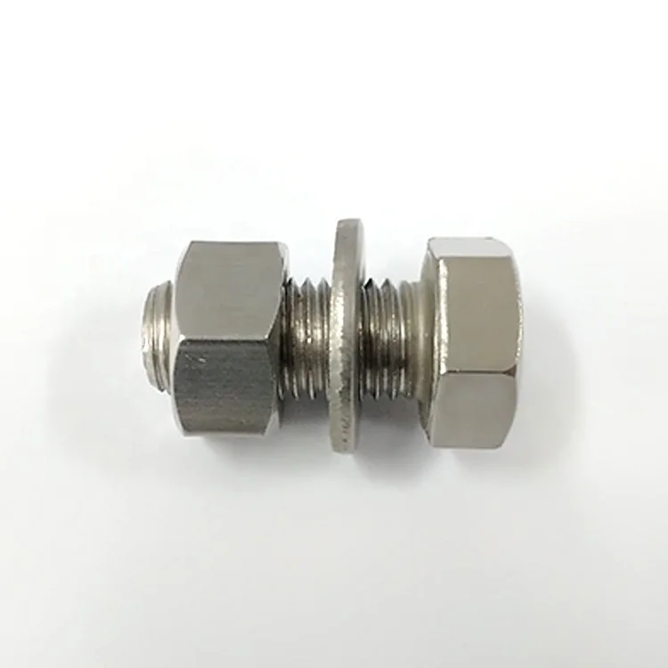 Customized anti theft heavy monel 400 hex bolt with nut