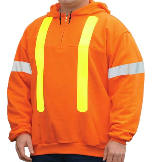 Cat 2.0 Arc Flash Suit Atpv Rating 8.7cal/cm2  Fireproof Hi Vis Clothing Orange Hoodie Sweatshirt Jacket