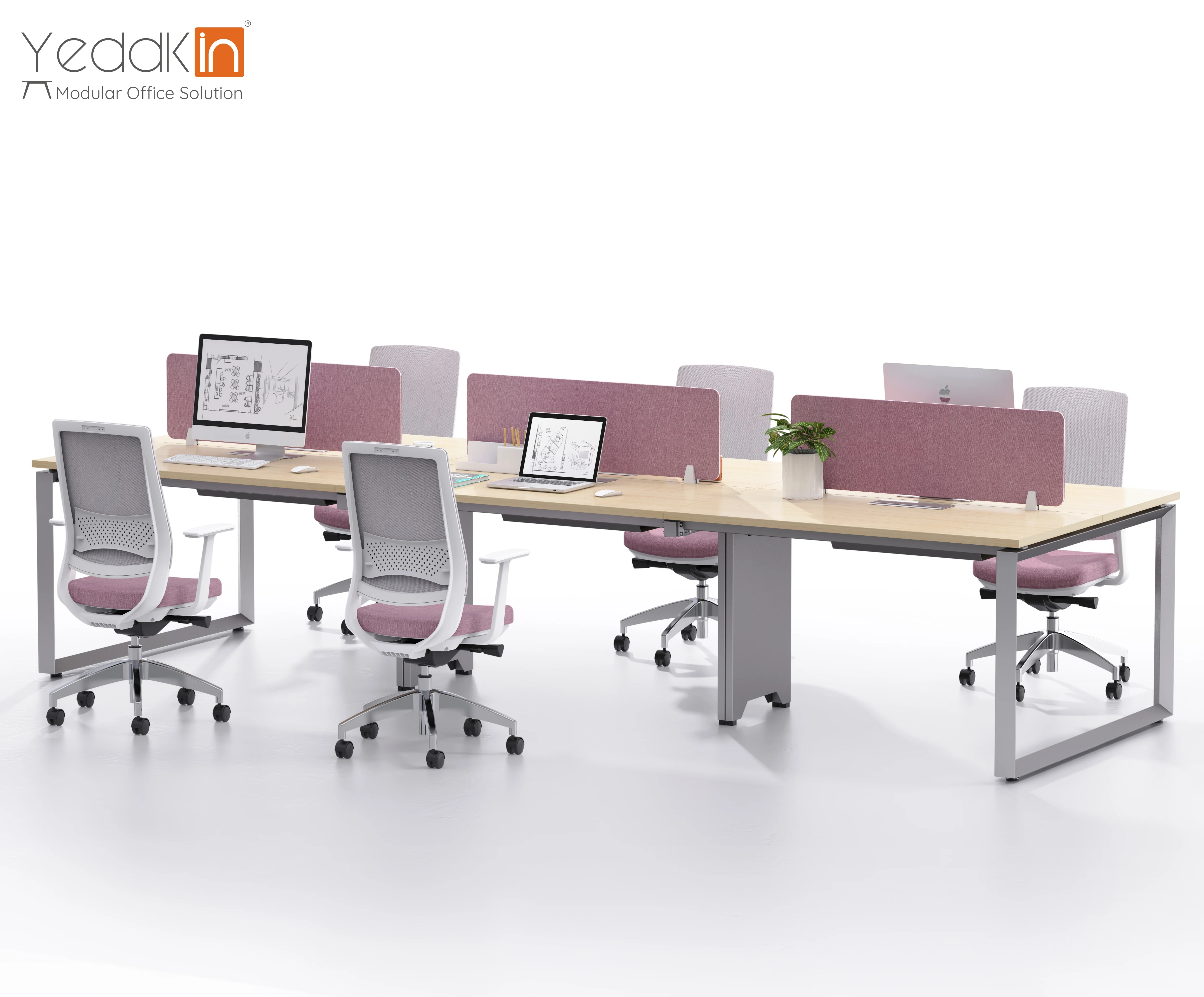 Modern office furniture manager workstations modular desk table partition office workstations staff table metal customize frame
