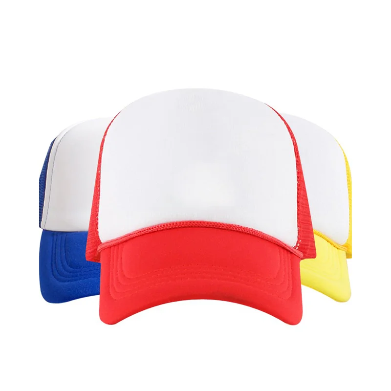Personalized High Quality Blank Adult Baseball Hats Advertising Trucker Mesh Caps Sublimation Blank Hat