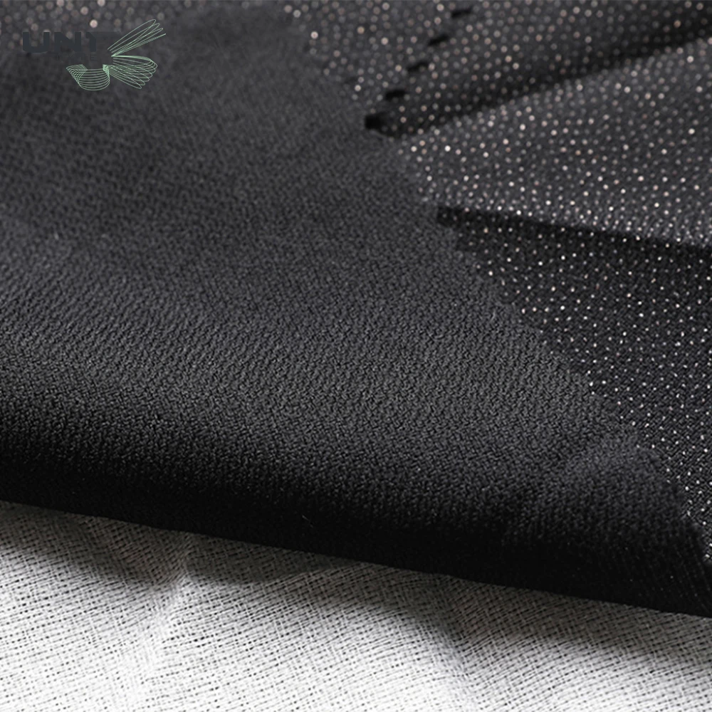 Eco-friendly wholesale fusible interfacing cloth Garment interlining double dot coated fusible woven interlining