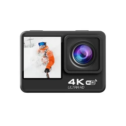 JUNNX Action Video Camara 4 K 60 FPS 24MP 2.0 Touch LCD EIS Dual Screen Remote Control WiFi Waterproof Extreme 4K Sports Camera