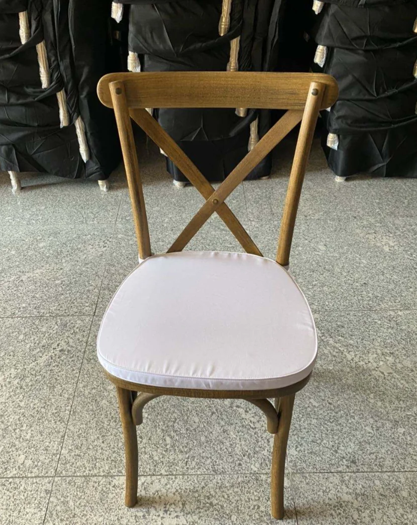 Wholesale Wooden Event Cross Back Dining Chairs for Rental Company Catering