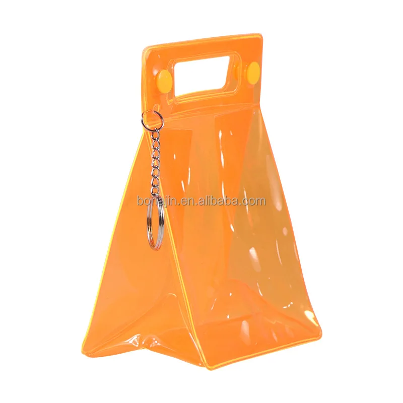 Large Waterproof Transparent Pvc Cosmetic Bag Women Make Up Case Candy Travel Transparent Three-dimensional Plastic Bag