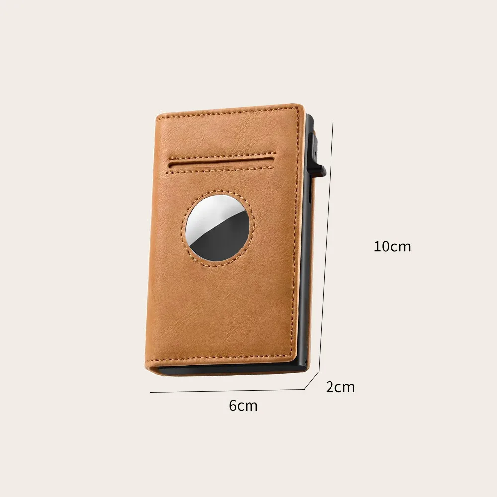 Men rfid blocking slim minimalist automatic smart wallet leather pop up card holder