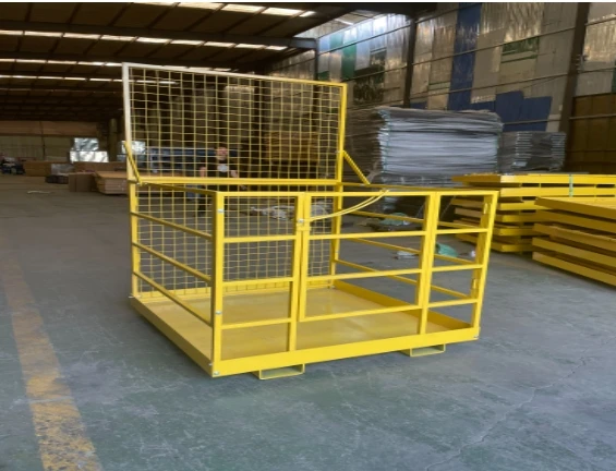 2 Person LW Forklift Platform Safety Cage Yellow