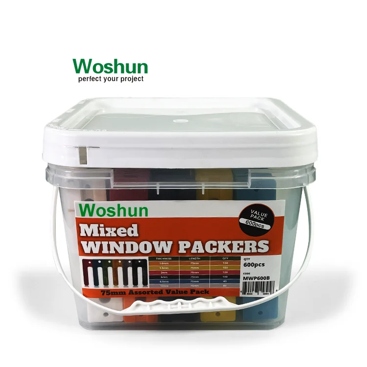 75mm Window Packers Mixed Bucket 600 Pcs U Type Plastic Horseshoe Shim Window Shims Plastic Packers Plastic Shim Packers