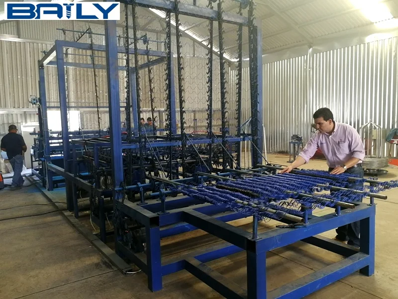 zig zag spring wire production line for greenhouse