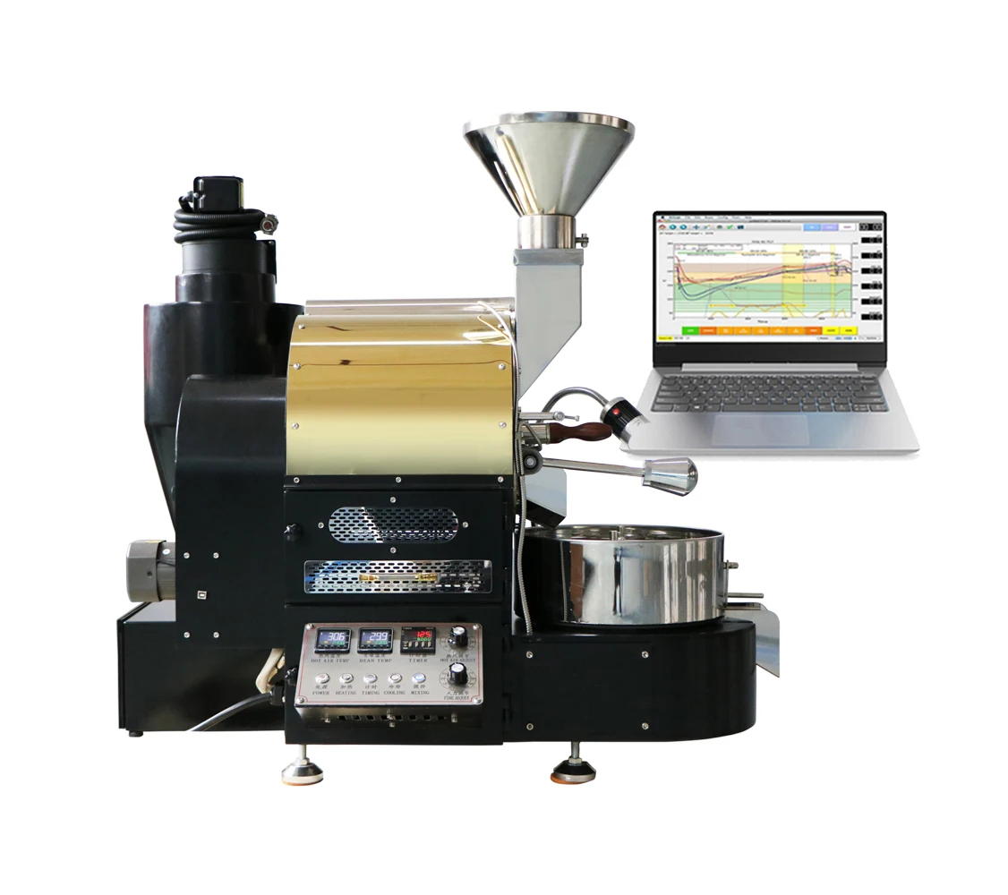 Chinese Factory Bulk Roasted Beans Wholesale Bideli 3kg Electric Exhaust Motor For 1kg Gas Coffee Roaster