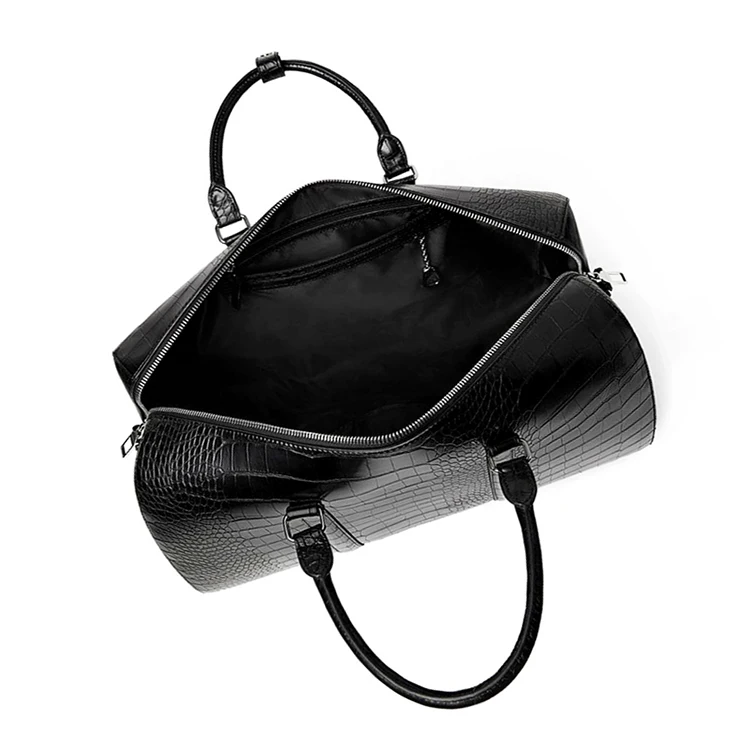 Recycled Luxury Logo Travel Luggage PU Leather Travel Duffel Bag Luggage Tote Duffle Bags For Men