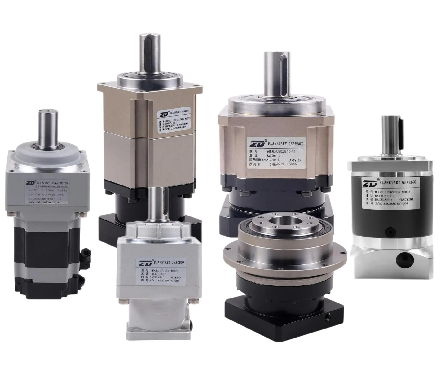 High Precision Low Backlash Spur Helical Gear Planetary Reducer Gearbox For Servo Motor Steeping Motor