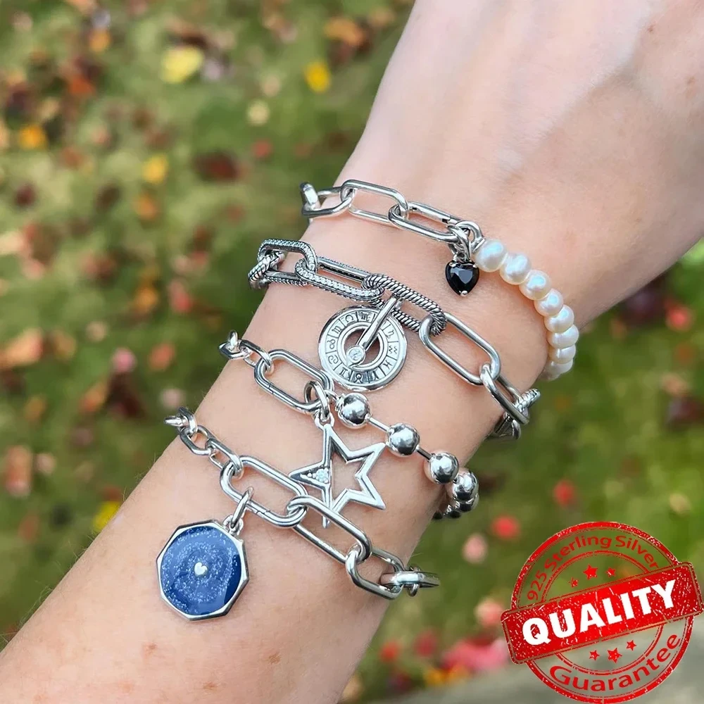 925 Sterling Silver ME Charm ME Tooth Mini Dangle Fit original IPandoraER Me Bracelet for women fashion jewelry Beaded Gift