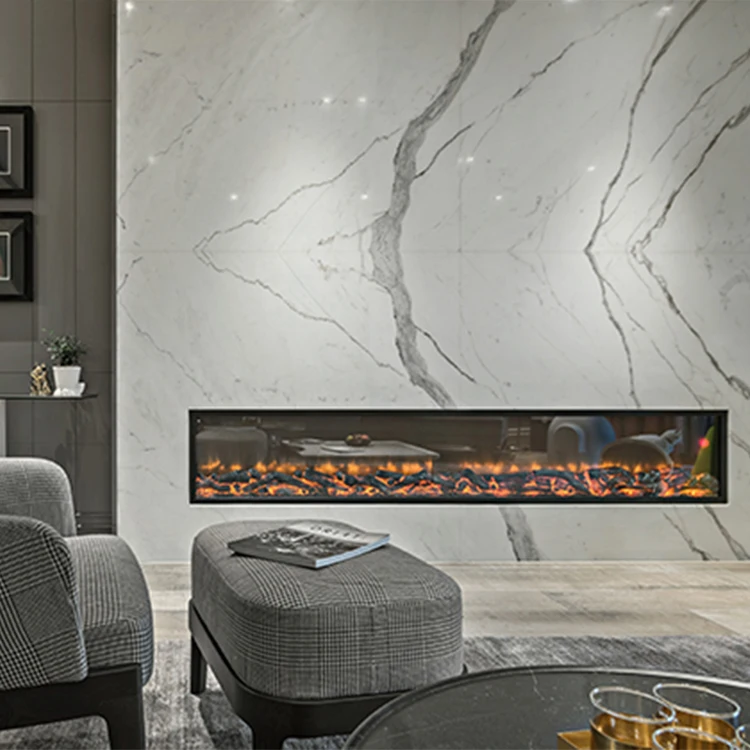 High Quality Realistic Modern Home New Electric Fireplace Wall Mounted Multi Side Wall Mounted Fireplaces tv Stand Fireplace