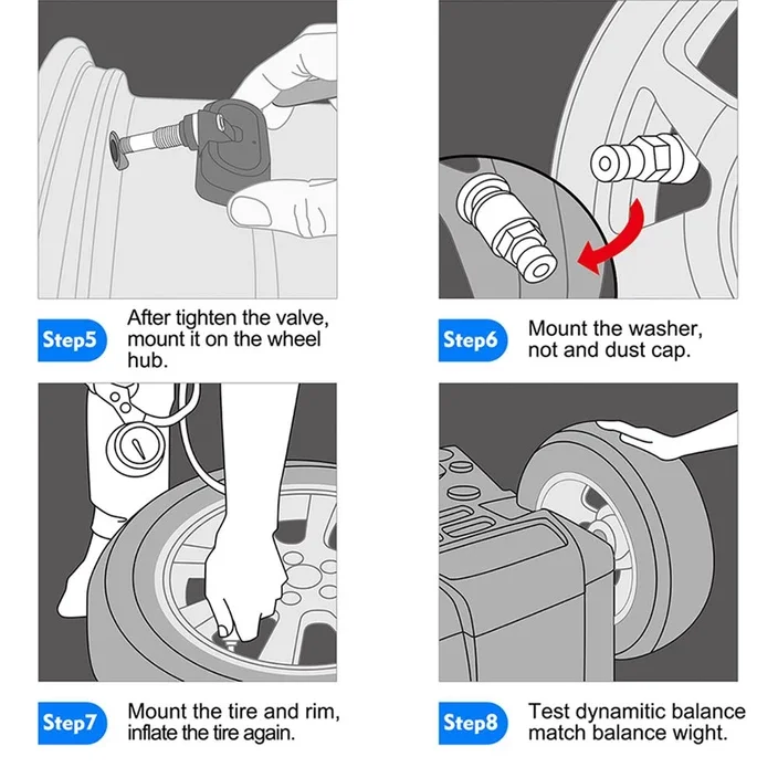 TPMS sensor RDE004 315Mhz car tires tpms 4D0907275D 36118378681 0008223406 for Audi A6 Allroad BMW 3 series Mercedes Benz E-Clas