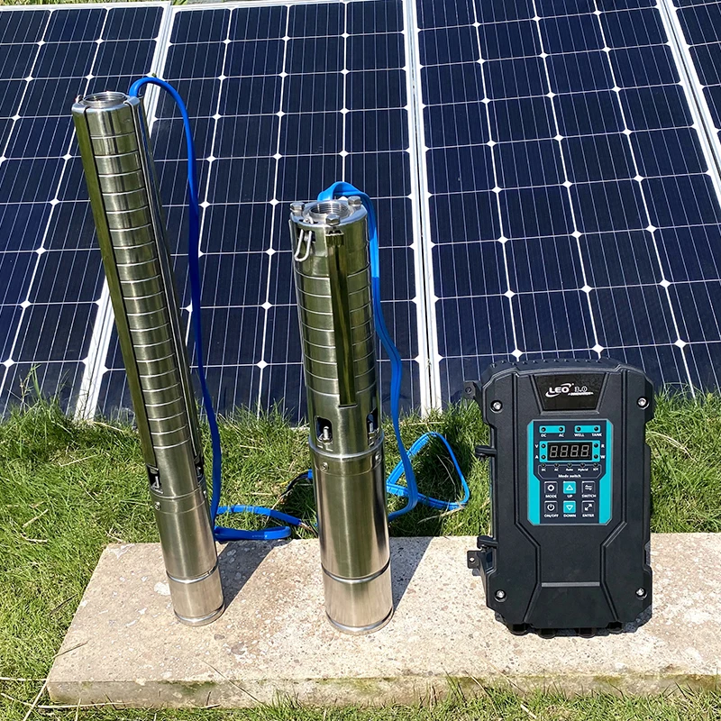 High efficiency PMSM brush less motor 500W MPPT DC Solar Pump with ss Impeller