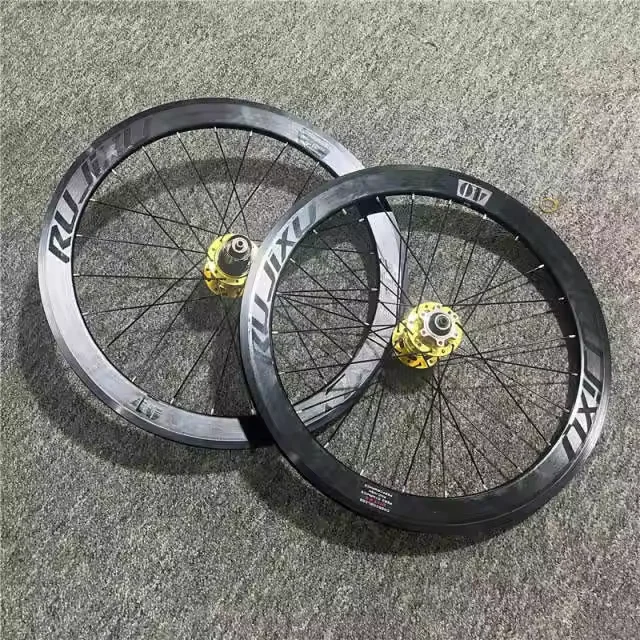 ruedas de bicicleta ultraligeras, llanta doble de 40MM para BMX, juego de ruedas de 20 pulgadas, freno de disco, 406, 451