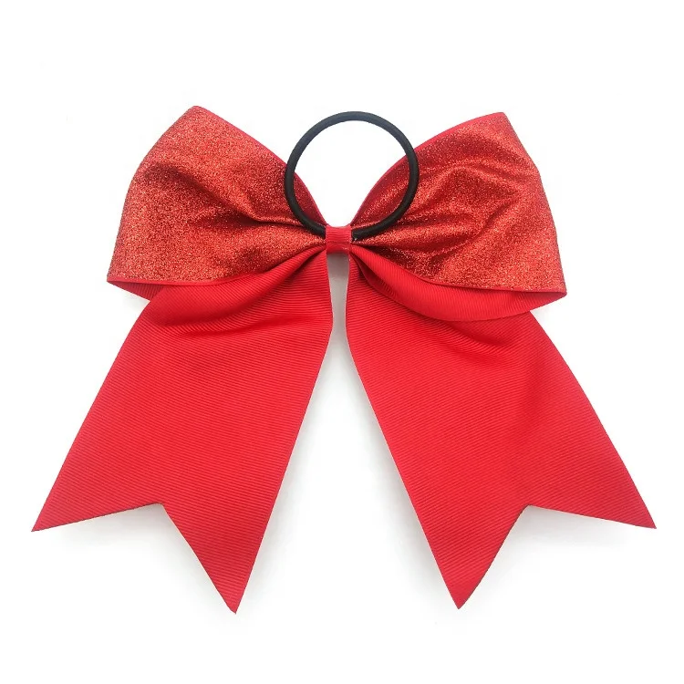Factory custom 7 inch big boutique girl butterfly cheer hair bow