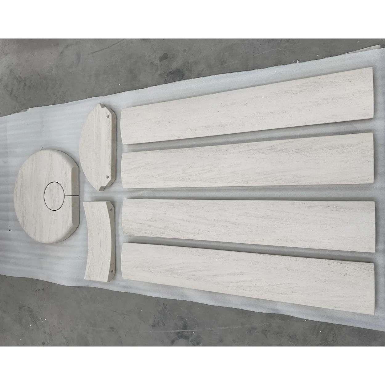 Premium White Limestone Moca Cream Portuguese Rosal Stone Claddings For Scan Wood Burning Stove