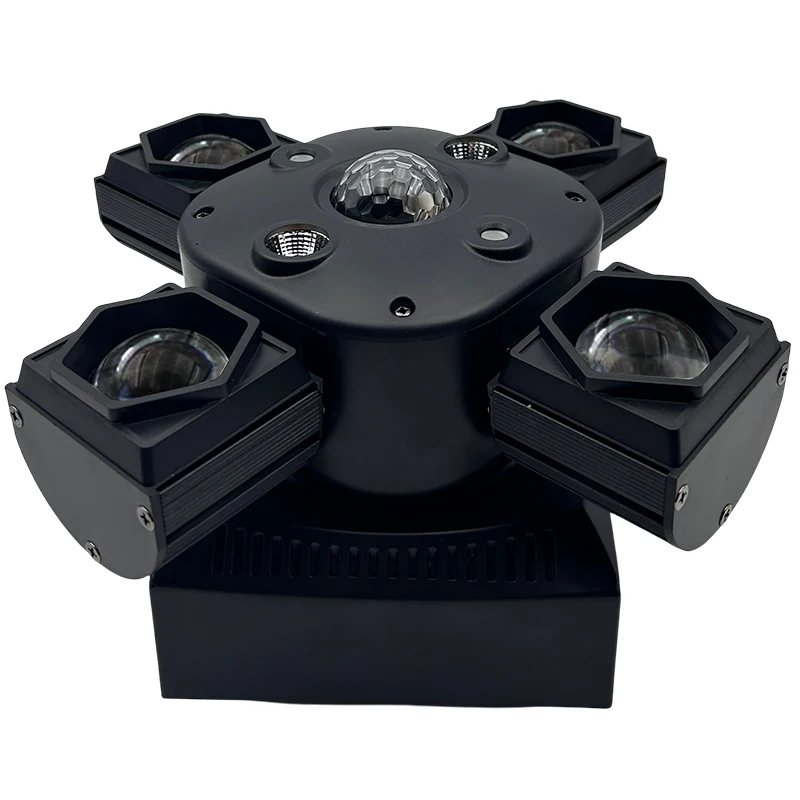 New Hot Sale Mini 4 Arms Beam Ball Strobe Laser 4in1 Led Moving Head Light For Dj Disco Party Stage Show