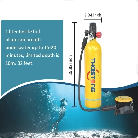 High Quality Thaistone M05A Portable 1.0L Aluminium Air Cylinder Diving Equipment for Underwater Sports
