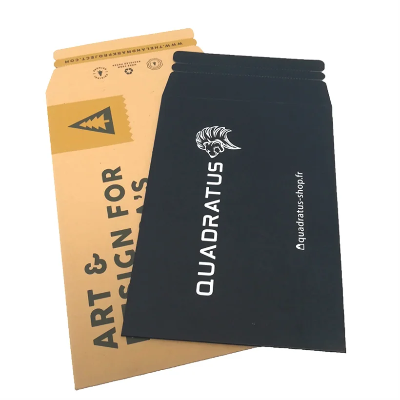 Wholesale A4 A5 A6 Stay Flat Packaging Card Mailer Rigid Mailers Cardboard Envelope