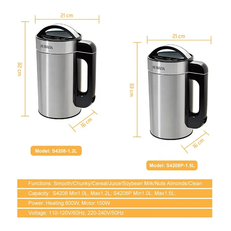 2024 Popular Oat milk maker 1.2L Electric Blender Multi-function Nut Milk Maker Machine for Family Healthy Soup Maker