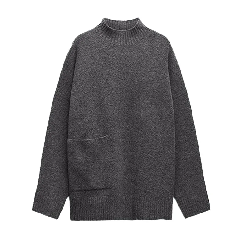 Manufacturer wool knit sweater long sleeve cashmere sweater tops merino wool blend pullover sweater for women