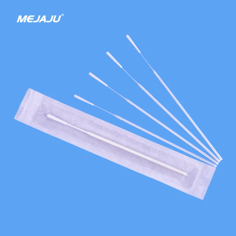 Hot Sale Sterile Individual Packing Nylon nasopharyngeal sample collection swabs Nasal Flocked Swab