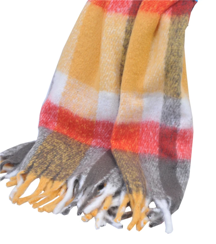 Super soft Check Blanket 100% Polyester Plaid Striped Fleece Tartan Blanket For Holiday