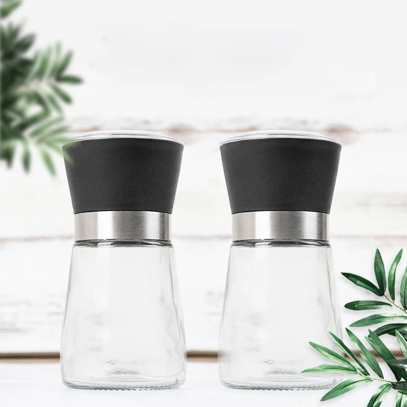 Amazon Best Selling Adjustable Black Pepper Grinder Salt And Pepper Grinder Set Pepper Mill