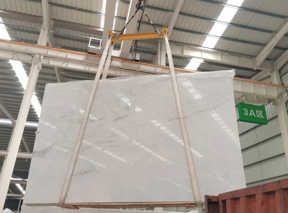 China White Bianco Vena Marble Slabs For Counter top Floor
