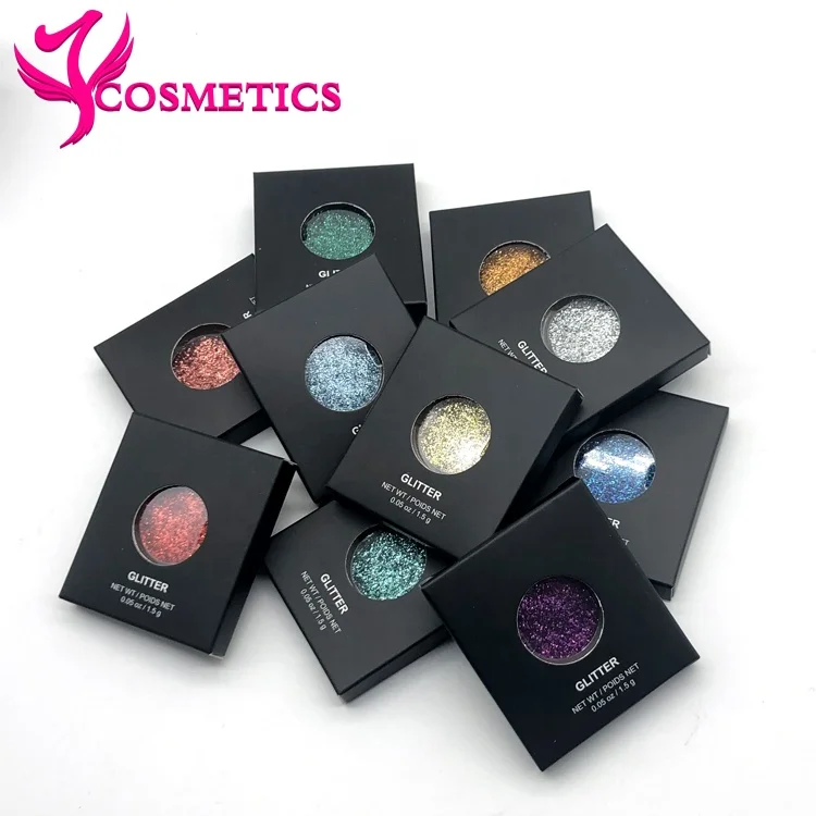 2021 custom high pigment single pressed makeup vegan eyeshadow glitter custom  private label