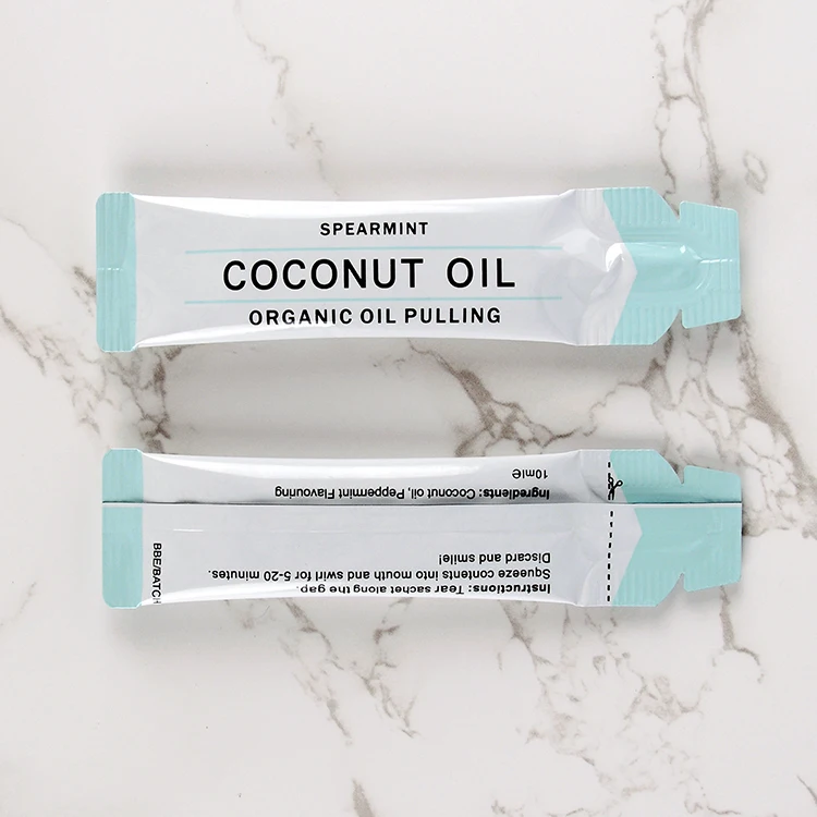 OEM масло кокосового ореха 10 мл Orfanic для полоскания рта Естественное отбеливание зубов
