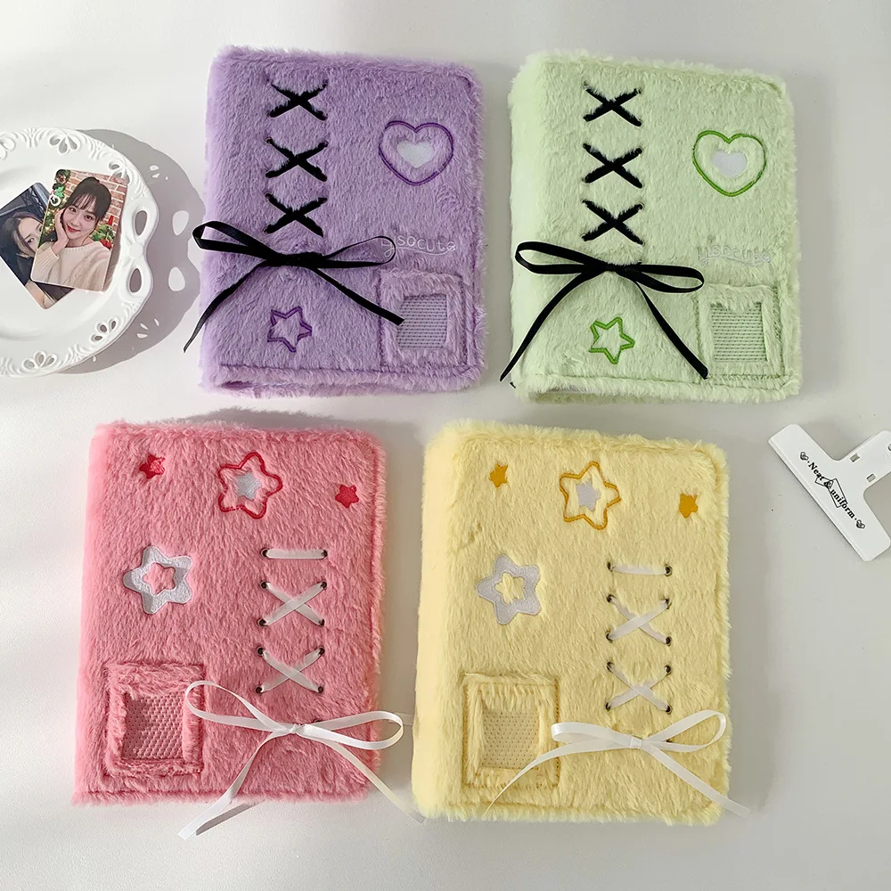 Ballet style ribbon A5 bow plush photo album girl star chasing three-inch four-square card album pony card storage album
