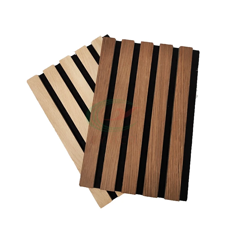 Modern Acoustic Panels wood ceiling solid wood panels Slatted Wood Veneer Acoustic Panel For Interor Wall And Ceiling