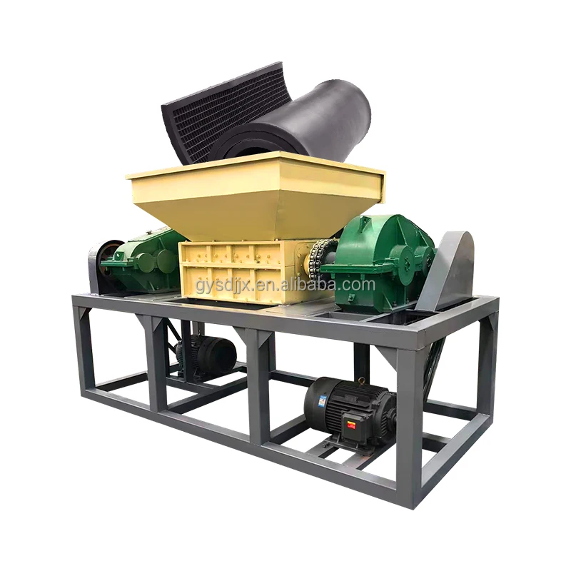 Двухвальный измельчитель машина для измельчения тканых мешков и