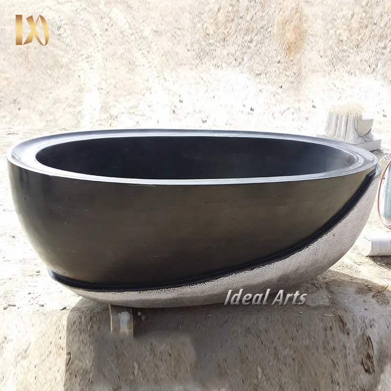 Ideal Arts Solid Marble Freestanding stone rock bathtub bali stone bath tub for hotel