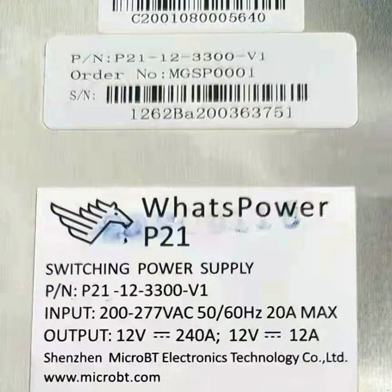 whatsmin M30 M30S M30S+ M31 M31S M31+ M32 M20S M21S M21b M21c M10 M3 hardware with orginal whatspower psu in stock