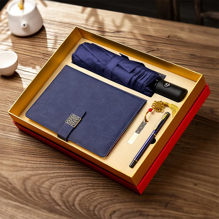 New best selling  promotional leather 3 in 1 client electronic corporate gifts souvenir for vip customers