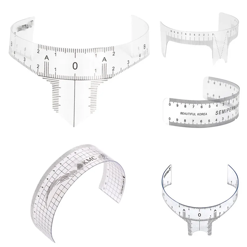Disposable eyebrow shaping ruler for eyebrow permanent makeup measurement mark tattoo accessories for Eyebrow Embroidery