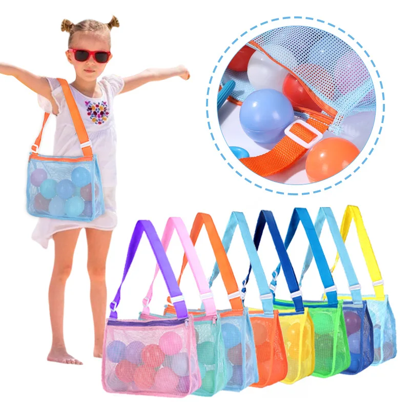 Hot Sale Children Beach Mesh Handheld Bag Fashion Gym Toiletries Swimming Storage Bag Toy Storage Travel Shoulder Bag