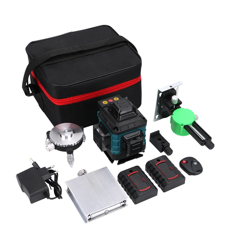 4d 16 green 3 in 1 360 rotary lcd digital screen laser level for construction